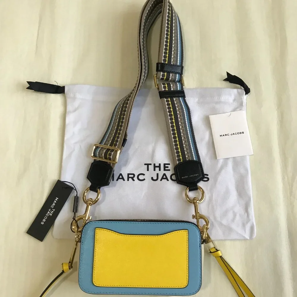 Marc Jacobs Snapshot Tricolor Leather Camera Bag Blue - Picture 6 of 7
